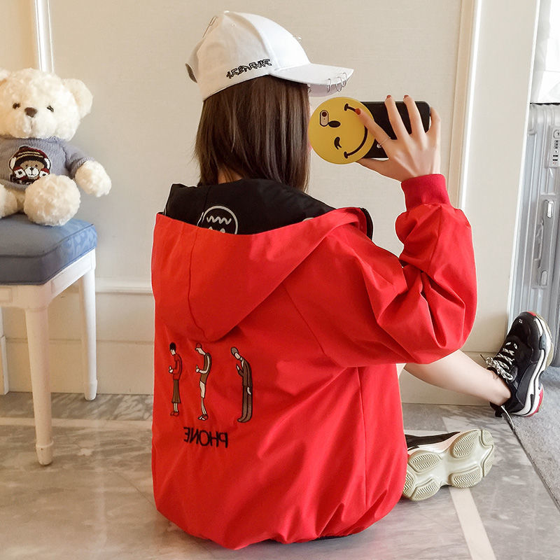 Spring Twosided Wearable Jacket Women Korean Style Hoodie Long Sleeve Womens Jackets Tight Casual 201017