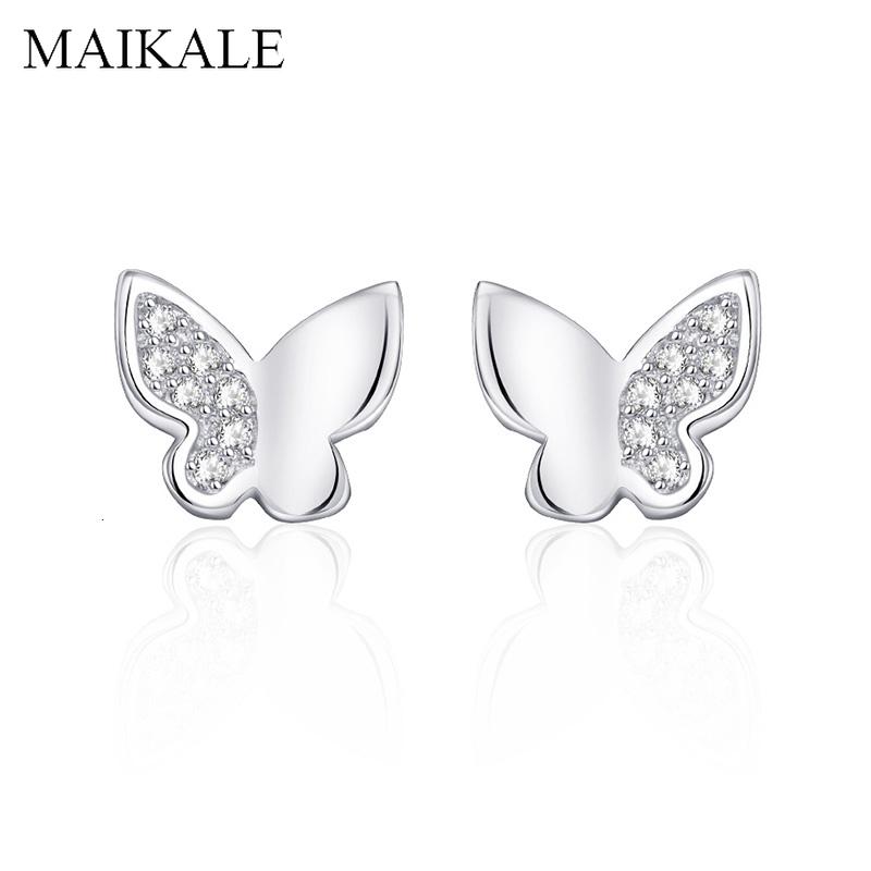 MAIKALE Lovely Butterfly/Triangle Small Stud Earrings Silver Color Cubic Zirconia Earrings for Women Accessories Charm Jewelry
MAIKALE Lovely Butterfly/Triangle Small Stud Earrings Silver Color Cubic Zirconia Earrings for Women Accessories Charm Jewelry