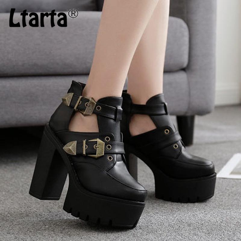 LTARTA Autumn Spring Women Platfrom Boot Sandals Thick Sqaure Heel Belt Buckle High Heel Boots Waterproof Platform Ankle, Black
LTARTA Autumn Spring Women Platfrom Boot Sandals Thick Sqaure Heel Belt Buckle High Heel Boots Waterproof Platform Ankle, Black