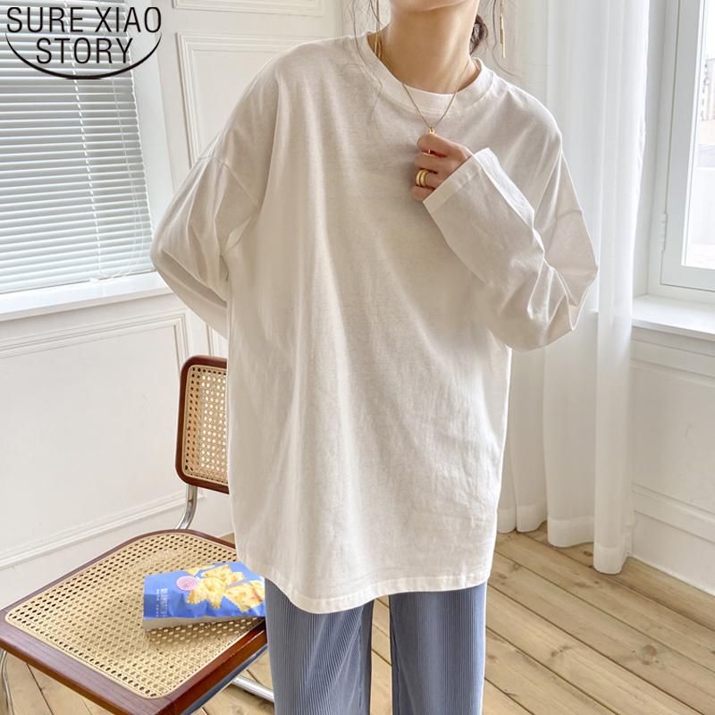Women's T-Shirt Spring Autumn 2022 Women White Long Tees Street Style Cotton Solid Plus Size Oversize Loose Top Sleeve Clothes 9670
Women's T-Shirt Spring Autumn 2022 Women White Long Tees Street Style Cotton Solid Plus Size Oversize Loose Top Sleeve Clothes 9670