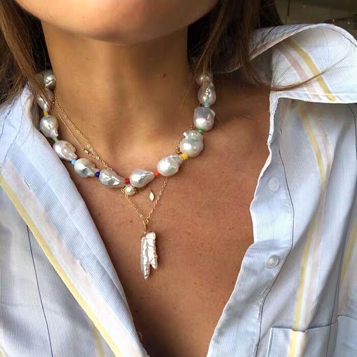 Chokers Women Jewelry Real Baroque Pearl Choker Statement Necklace Designer T Show Runway Gown Rare Boho Top Japan Sounth Korea
Chokers Women Jewelry Real Baroque Pearl Choker Statement Necklace Designer T Show Runway Gown Rare Boho Top Japan Sounth Korea