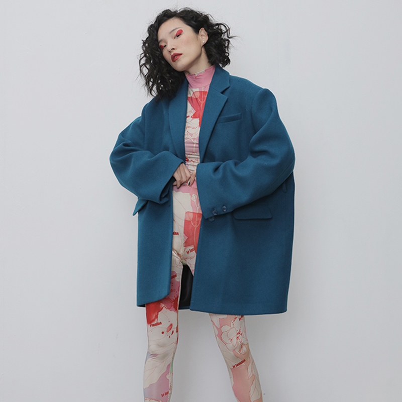 [EAM] High Elastic Waist Pattern Print High Elastic Trousers New Loose Fit Pants Women Fashion Tide Spring Autumn 1N314 201106