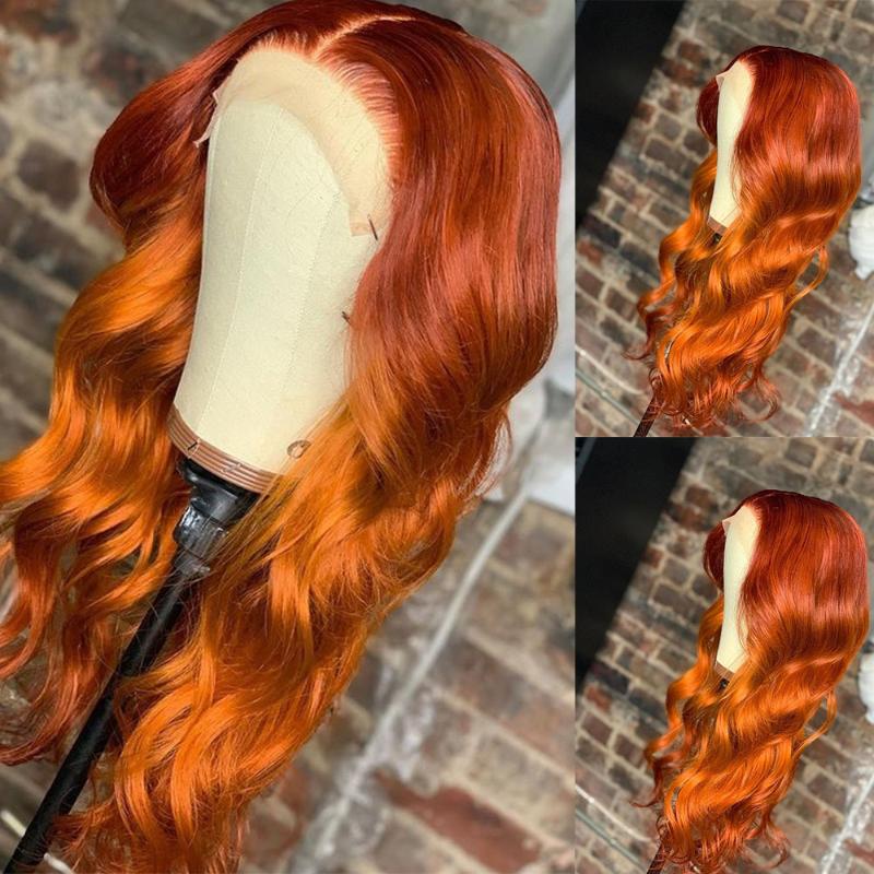 Ombre Colored Ginger Orange Human Hair Wig Bleach Knots Remy Brazilian Body Wave HD Transparent Lace Part Wig 250, Black;brown
Ombre Colored Ginger Orange Human Hair Wig Bleach Knots Remy Brazilian Body Wave HD Transparent Lace Part Wig 250, Black;brown
