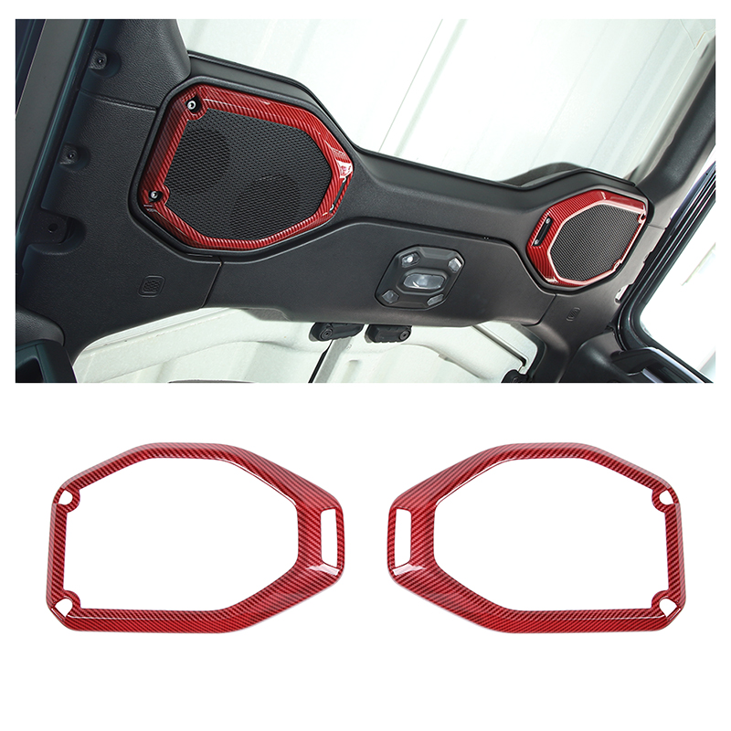 Red Carbon Fiber Car Top Roof Speaker Frame Trim Cover for 2018 2019 2020 Jeep Wrangler JL JLU Interior Decoration Accessories
Red Carbon Fiber Car Top Roof Speaker Frame Trim Cover for 2018 2019 2020 Jeep Wrangler JL JLU Interior Decoration Accessories
