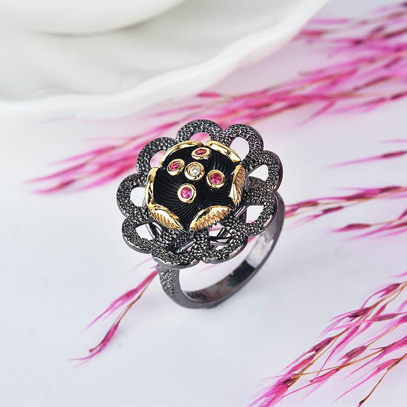 Simple Flower Gothic Party Ring for Women Best Black and Gold Two-color Jewellery Engagement Ring for Girls Party Zircon
Simple Flower Gothic Party Ring for Women Best Black and Gold Two-color Jewellery Engagement Ring for Girls Party Zircon