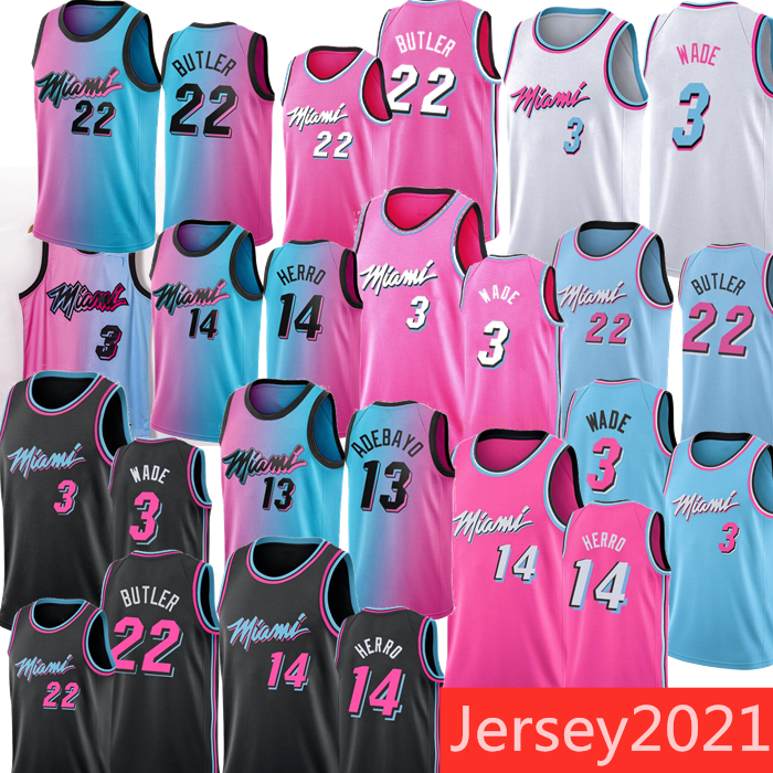 Men Dwyane 3 Wade Jimmy 22 Butler Jerseys Tyler 14 Herro Bam 13 Adebayo 55 Robinson 2020-21 PInk Bule White City Basketball Jersey, Lavender
Men Dwyane 3 Wade Jimmy 22 Butler Jerseys Tyler 14 Herro Bam 13 Adebayo 55 Robinson 2020-21 PInk Bule White City Basketball Jersey, Lavender