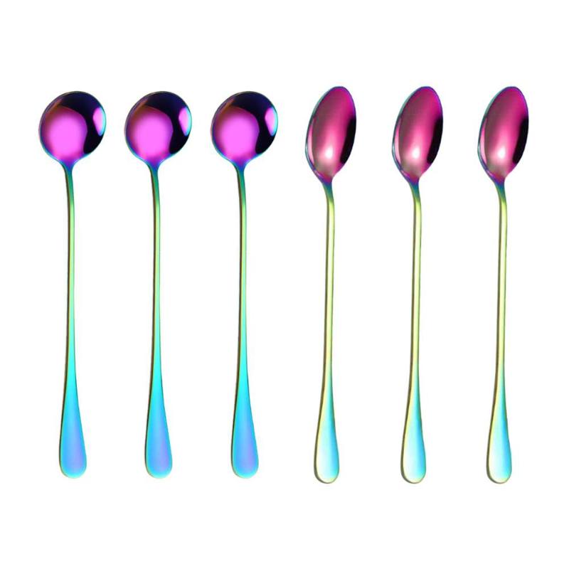4PCS Stainless Steel Exquisite Rainbow Coffee Mixing Spoon Set Long Handle Scoop Cold Drink Ice Spoon Tableware Decor
4PCS Stainless Steel Exquisite Rainbow Coffee Mixing Spoon Set Long Handle Scoop Cold Drink Ice Spoon Tableware Decor
