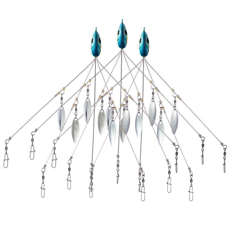 Bassdash 3pcs/lot Alabama Rig Head Swimming Bait Umbrella Fishing lure 5 Arms Bass Group Lure Extend, 18g 220309