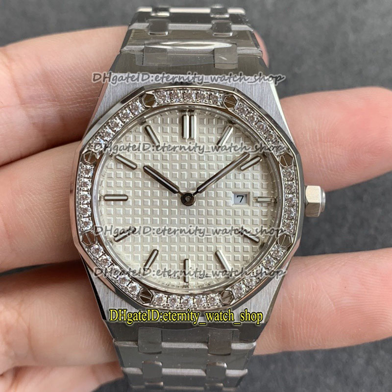 eternity JFF Top Version Ladies Watches 33MM Iced Out CZ Diamond Bezel White Dial Swiss Quartz Movement 67651 Womens Watch 316L St279p, Box
eternity JFF Top Version Ladies Watches 33MM Iced Out CZ Diamond Bezel White Dial Swiss Quartz Movement 67651 Womens Watch 316L St279p, Box