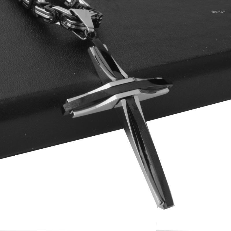 New Fashion Cross Pendant Necklace Male Jewelry Trendy Black Silver Color Stainless Steel Thick Link Byzantine Chain Choker1
New Fashion Cross Pendant Necklace Male Jewelry Trendy Black Silver Color Stainless Steel Thick Link Byzantine Chain Choker1