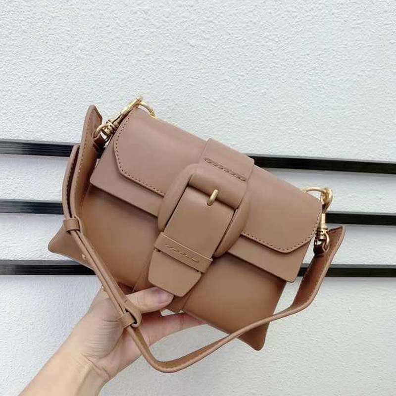 Coated Leather Women Mail 2020 New capacity in Single Shoulder Bag of Messenger, White