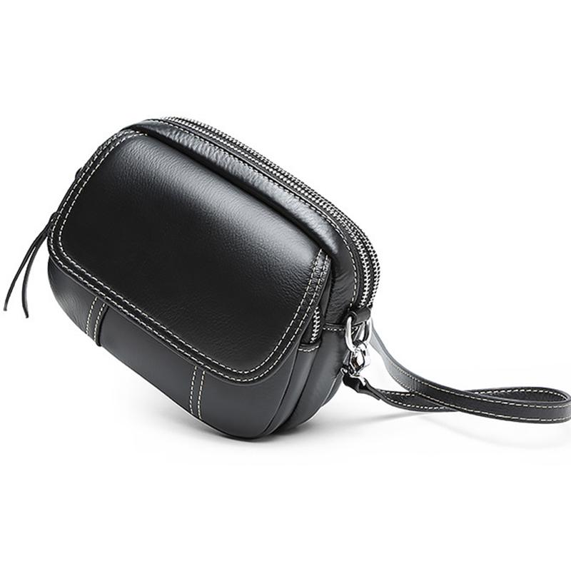 Leather one-shoulder small flap crossbody bag ladies fashion handbag portable messenger bag, Black
Leather one-shoulder small flap crossbody bag ladies fashion handbag portable messenger bag, Black