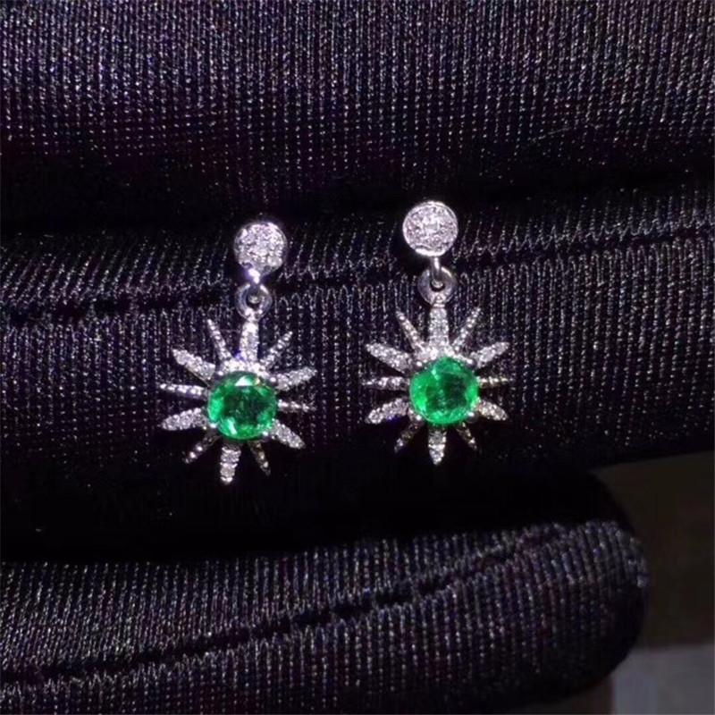 Natural Columbia Emerald Gemstone Flower Stud Earrings Real 925 Silver Earrings Fine Charm Jewelry for Women
Natural Columbia Emerald Gemstone Flower Stud Earrings Real 925 Silver Earrings Fine Charm Jewelry for Women