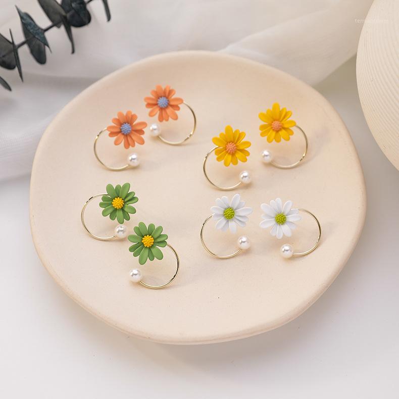 Stud Korea 2021 Trendy Flower Simulated Pearl Circle Earrings For Women Girls Fashion Jewelry Beach Holidays Oorbellen1
Stud Korea 2021 Trendy Flower Simulated Pearl Circle Earrings For Women Girls Fashion Jewelry Beach Holidays Oorbellen1