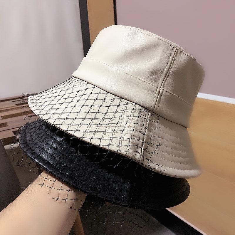 Fashion PU Bucket Hat Leather Fishing Cap Soild Foldable Hiking Hat Hip-Hop Street Waterproof Panama for Women and Men, Beige
Fashion PU Bucket Hat Leather Fishing Cap Soild Foldable Hiking Hat Hip-Hop Street Waterproof Panama for Women and Men, Beige
