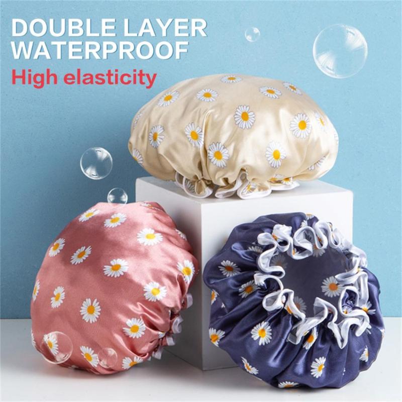 Double Layer Shower Hair Cover Women Hat For Baths And Saunas Lace Elastic Band Cap Spa Cap Women Kids Hair Protective
Double Layer Shower Hair Cover Women Hat For Baths And Saunas Lace Elastic Band Cap Spa Cap Women Kids Hair Protective