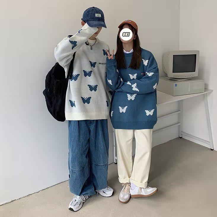 New couple sweater in autumn and winter 2020 men's port full of seal butterfly loose outside wearing T-shirt lazy wind winter co, Picture color
New couple sweater in autumn and winter 2020 men's port full of seal butterfly loose outside wearing T-shirt lazy wind winter co, Picture color