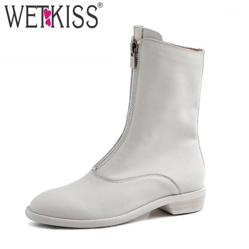 WETKISS Mid-Calf Boots Women Cow Leather Boot Zip Round Toe Shoes Female Low Heels Thick Shoes Ladies Neutral 2020 Winter1, Black
WETKISS Mid-Calf Boots Women Cow Leather Boot Zip Round Toe Shoes Female Low Heels Thick Shoes Ladies Neutral 2020 Winter1, Black