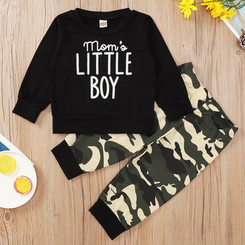 Long Sleeve Black Letters Printed Top T-shirt Camouflage Pants Newborn Comfortable Convenient Multi-occasional Boys Clothes, Camouflage 70cm
Long Sleeve Black Letters Printed Top T-shirt Camouflage Pants Newborn Comfortable Convenient Multi-occasional Boys Clothes, Camouflage 70cm