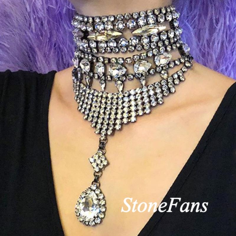 StoneFans Multilayer Statement Pendant Crystal Necklace Black Gun Women Rhinestone Choker Party Bohemian Necklace Long Gothic
StoneFans Multilayer Statement Pendant Crystal Necklace Black Gun Women Rhinestone Choker Party Bohemian Necklace Long Gothic
