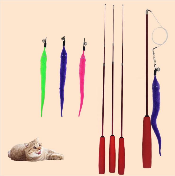 1Pcs Funny Cat Toys Fishing Stick Random Color Feather Interactive Elastic Rod Chick Fish Mascotas Pets Toys With Bells
1Pcs Funny Cat Toys Fishing Stick Random Color Feather Interactive Elastic Rod Chick Fish Mascotas Pets Toys With Bells