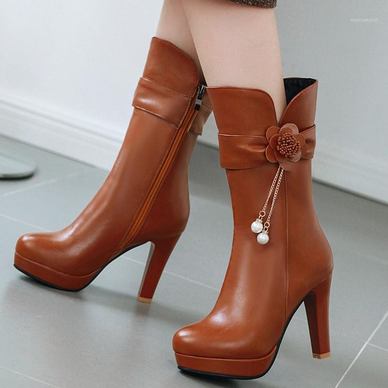 Winter High Heel Warm Boots Women's Stiletto Heel Boots sexy Ladies Flower Pearl Low Thick Shoes Woman Leather Shoes1, Brown
Winter High Heel Warm Boots Women's Stiletto Heel Boots sexy Ladies Flower Pearl Low Thick Shoes Woman Leather Shoes1, Brown