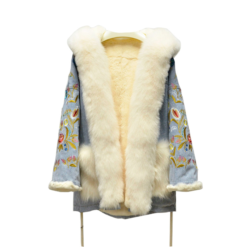 Winter Embroidered 2020 Denim Natural Fox Skin Parka with Rex Rabbit Lining Coat New Design Ladies Outerwear Ex9x, Blue
Winter Embroidered 2020 Denim Natural Fox Skin Parka with Rex Rabbit Lining Coat New Design Ladies Outerwear Ex9x, Blue