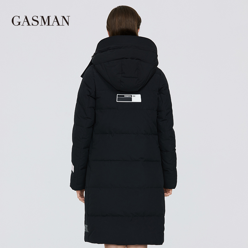 GASMAN White warm fashion long down parka Women's winter jacket outwear women coat Female clothes hooded zipper jacket new 379 201019