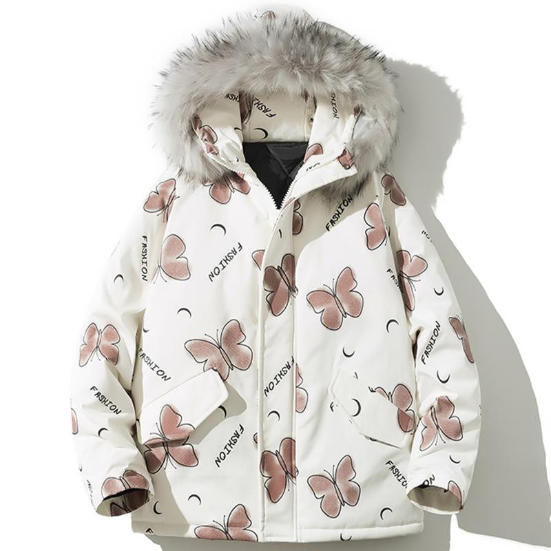 Men' Down & Parkas LACIBLE Hip Hop Streetwear Hooded Jacket Men Harajuku Butterfly Print Fur Collar Outwear Casual Winter Coat Thick, Black
Men' Down & Parkas LACIBLE Hip Hop Streetwear Hooded Jacket Men Harajuku Butterfly Print Fur Collar Outwear Casual Winter Coat Thick, Black