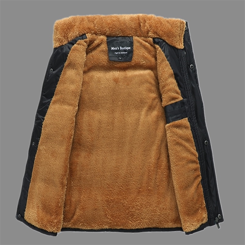 Men's thick waistcoat warmth sleeveless plus down warm vest middle-aged and elderly clothing 201216