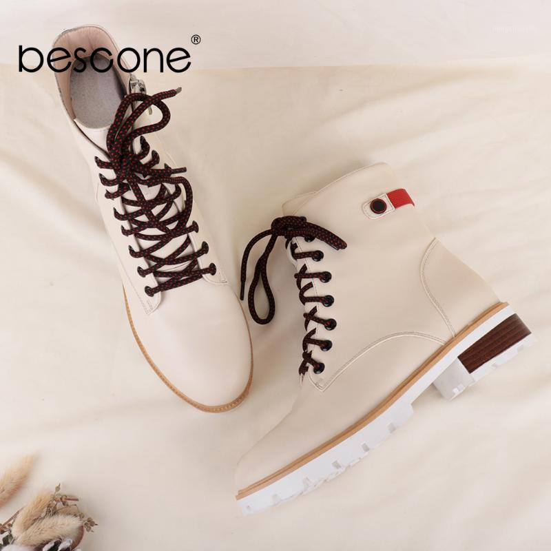 Bescone Boots Woman Winter Round Toe Cross-tied Mid-calf Boots Ladies Low Square Heel Short BC7971, Beige
Bescone Boots Woman Winter Round Toe Cross-tied Mid-calf Boots Ladies Low Square Heel Short BC7971, Beige