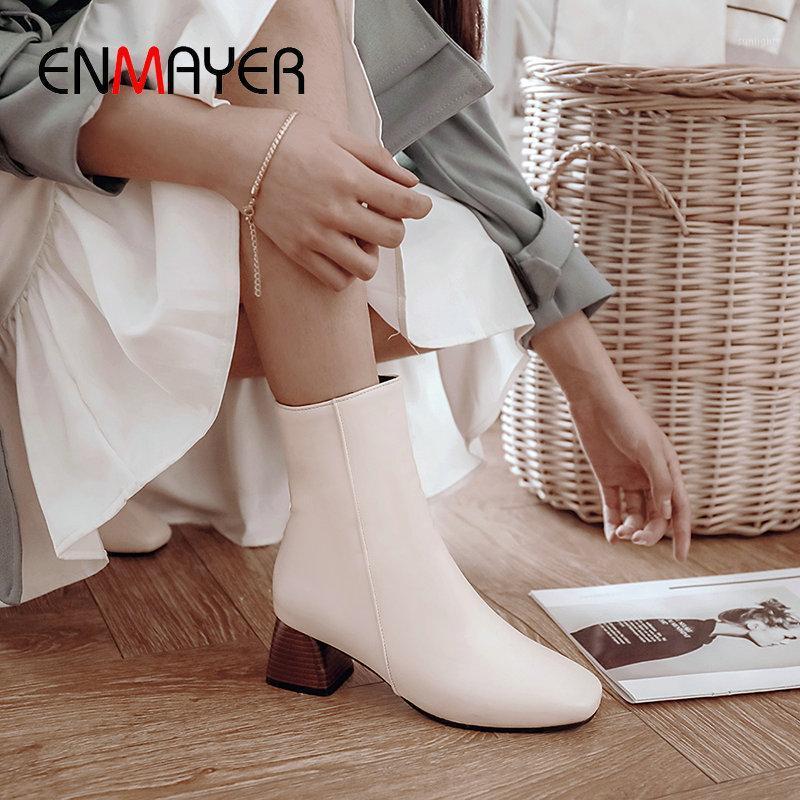 ENMAYER 2020 Women Shoes PU Zip Motorcycle Boots Square Heel Winter Square Toe Ankle Boots for Women Short Plush Size 34-431, Black
ENMAYER 2020 Women Shoes PU Zip Motorcycle Boots Square Heel Winter Square Toe Ankle Boots for Women Short Plush Size 34-431, Black