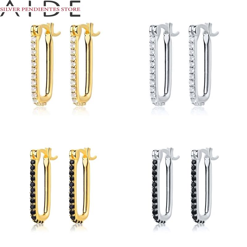 AIDE 925 Sterling Silver Earrings Black White Zircon Earrings Women Gold Color Pendientes Jewelry Bijoux Femme
AIDE 925 Sterling Silver Earrings Black White Zircon Earrings Women Gold Color Pendientes Jewelry Bijoux Femme
