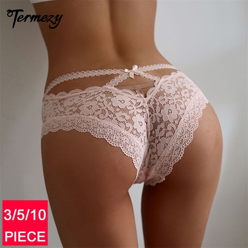 TERMEZY Wholesale Sexy Panties Women Hollow Out High Quality Lace Lingerie G string Intimates 3/5/10 Pieces Size Free Shiping 201112, White
TERMEZY Wholesale Sexy Panties Women Hollow Out High Quality Lace Lingerie G string Intimates 3/5/10 Pieces Size Free Shiping 201112, White