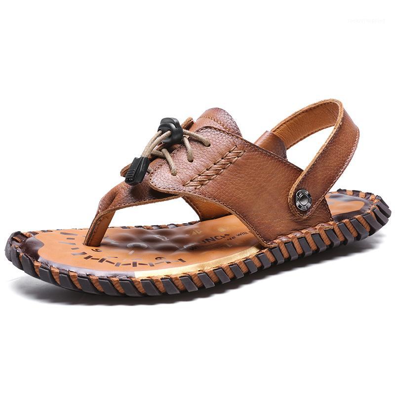Genuine Leather Men's Sandals Open Toe Slip On Fashion Casual Shoes Men Mens Slippers Roman Summer Beach Sandals Plus Size 38-481, Brown
Genuine Leather Men's Sandals Open Toe Slip On Fashion Casual Shoes Men Mens Slippers Roman Summer Beach Sandals Plus Size 38-481, Brown