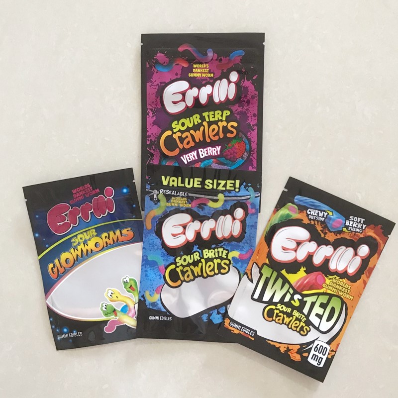 Errlli Sour terp Crawlers Bags 600mg Runtz DANK Gummy Edibles packaging mylar bag 500mg hashtag honey Smell proof baggies
Errlli Sour terp Crawlers Bags 600mg Runtz DANK Gummy Edibles packaging mylar bag 500mg hashtag honey Smell proof baggies