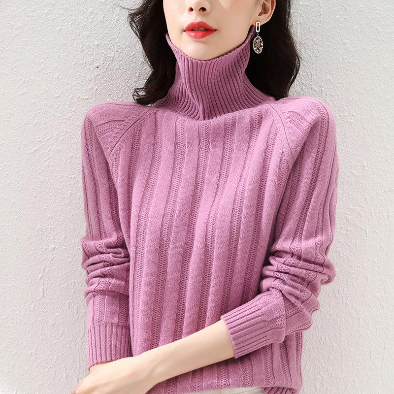 Hot new product wool sweater women high neck knit pullover solid color loose comfortable cashmere sweater ATTYYWS brand genuine, Blue
Hot new product wool sweater women high neck knit pullover solid color loose comfortable cashmere sweater ATTYYWS brand genuine, Blue