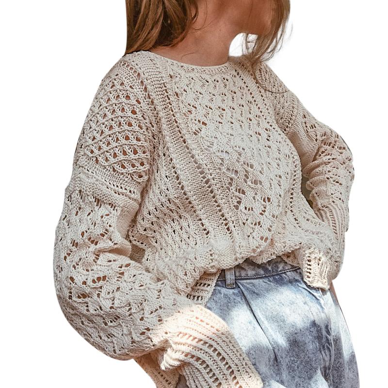 Women\u2020s Casual Long-sleeves Knitwear Autumn Fashion Hollow Solid Color Round Neck Pullover Top, Beige
Women\u2020s Casual Long-sleeves Knitwear Autumn Fashion Hollow Solid Color Round Neck Pullover Top, Beige