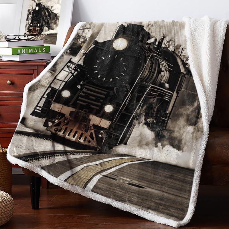 Retro Steam Train Fleece Blanket Warm Cashmere Blanket Office Sofa Supplies Blankets for Beds
Retro Steam Train Fleece Blanket Warm Cashmere Blanket Office Sofa Supplies Blankets for Beds