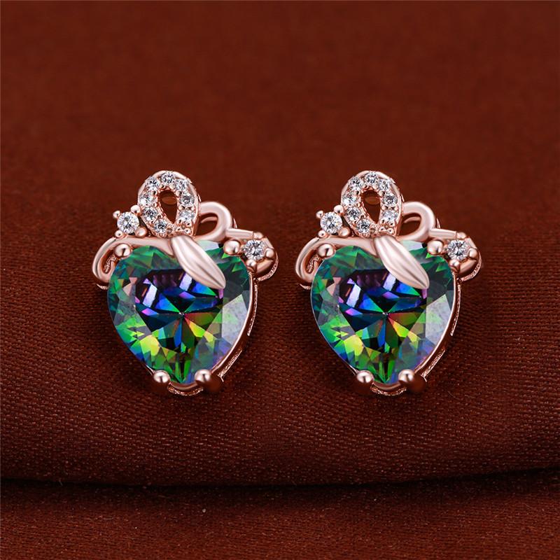 Mystic Fire Zircon Heart Stone Stud Earrings For Women Wedding Jewelry Vintage Fashion Rose Gold Multicolor Crystal Earring Gift
Mystic Fire Zircon Heart Stone Stud Earrings For Women Wedding Jewelry Vintage Fashion Rose Gold Multicolor Crystal Earring Gift