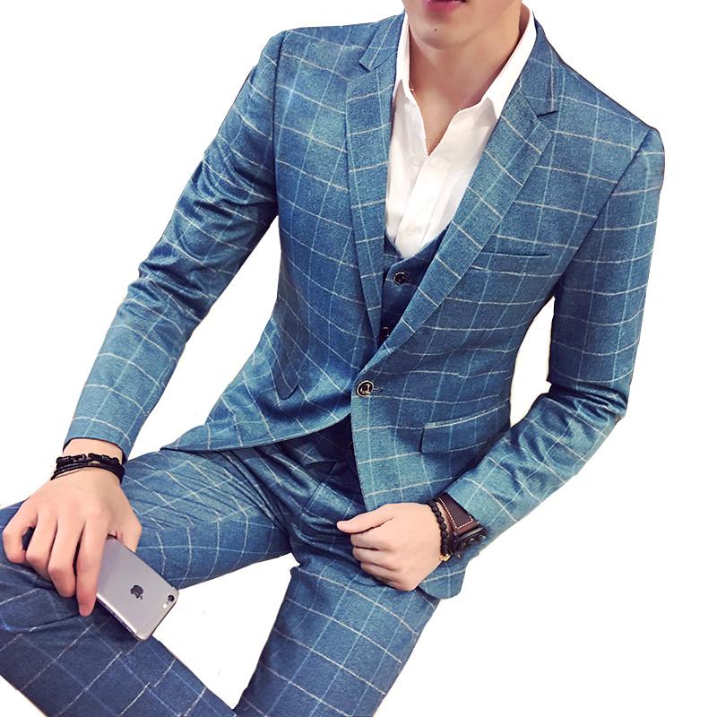Blazer Vest Pants Suit Three Piece Set British Style Slim Plaid Banquet Groom Wedding Dress Design Jacket Coat Trousers M-5XL, Tz31
Blazer Vest Pants Suit Three Piece Set British Style Slim Plaid Banquet Groom Wedding Dress Design Jacket Coat Trousers M-5XL, Tz31