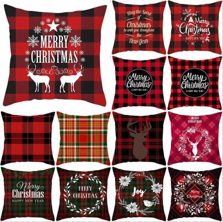 Pillowcase Christmas Pillow Covers Red Black Plaid Decorative Pillow Case Xmas Square Sofa Throw Pillow Cushion Cover Xmas, Remark style
Pillowcase Christmas Pillow Covers Red Black Plaid Decorative Pillow Case Xmas Square Sofa Throw Pillow Cushion Cover Xmas, Remark style