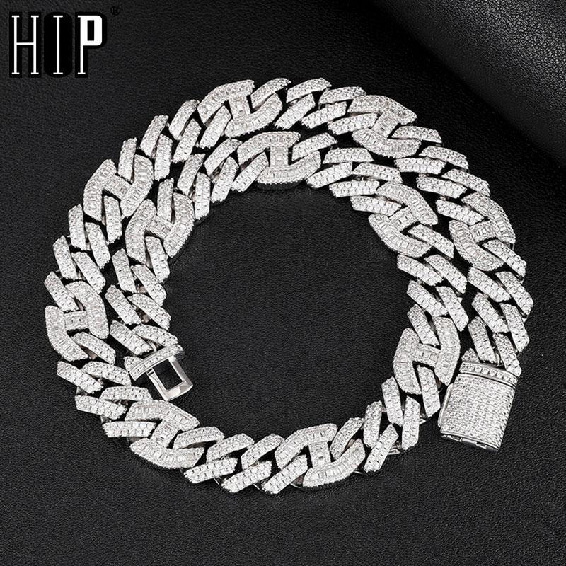 Hip Hop 14MM 2 Row Heavy Prong Baguette Curb Chain Iced Out Box Buckle Copper + Cubic Zirconia Chain For Men Jewelry
Hip Hop 14MM 2 Row Heavy Prong Baguette Curb Chain Iced Out Box Buckle Copper + Cubic Zirconia Chain For Men Jewelry
