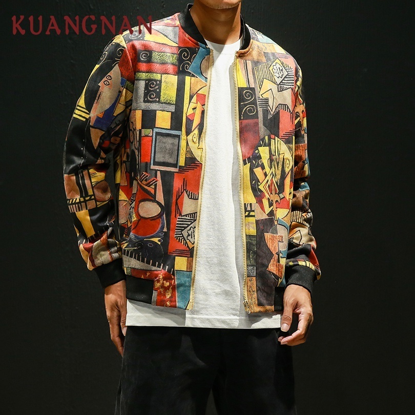 KUANGNAN Japan Style Hip Hop Bomber Jacket Men Clothing Japanese Streetwear Men Jacket Coat 5XL Mens Jackets And Coats T200102