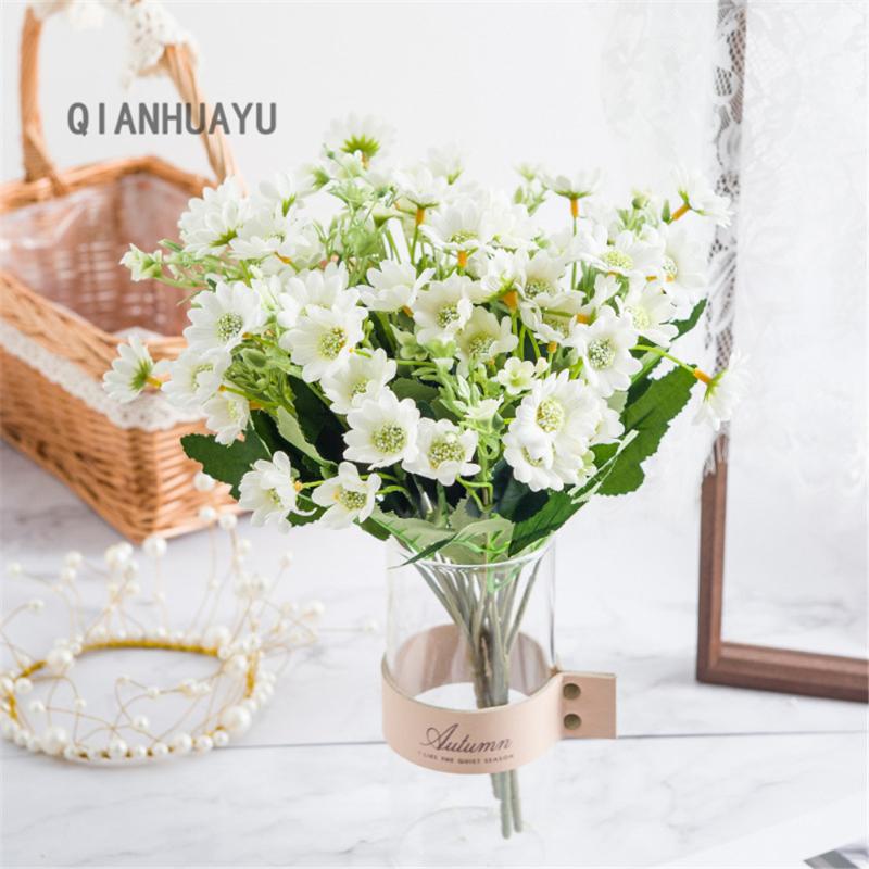 6 Forks 15 Heads Daisy Bouquet Artificial Flowers Wedding Party Fake Flower Decoration Potted Plants Diy Handmade Home Decor, Blue
6 Forks 15 Heads Daisy Bouquet Artificial Flowers Wedding Party Fake Flower Decoration Potted Plants Diy Handmade Home Decor, Blue