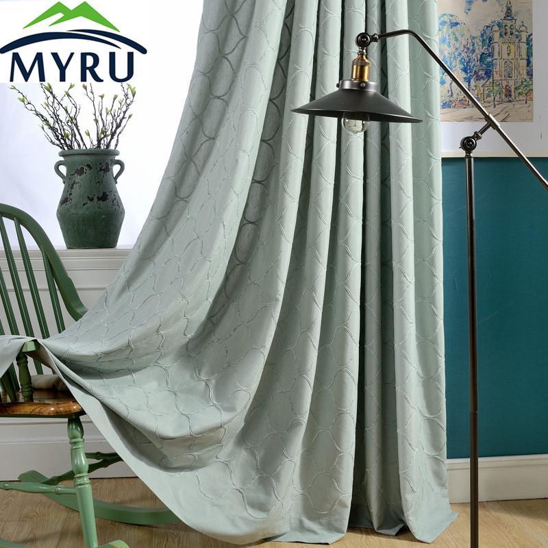 MYRU Cotton and Linen Embroidered Funky Curtains for Bedroom, Cloth curtain