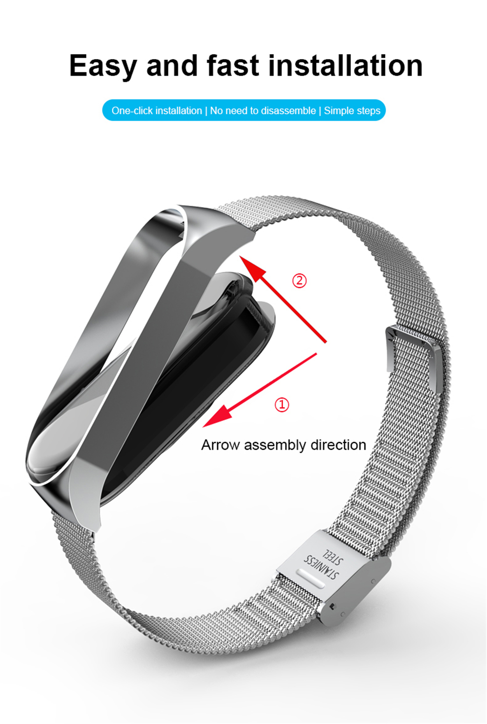 Wrist Mi Band Bracelet ese Bracelets Strap For Xiaomi MiBand 5 Wristband Belt Metal Accessory free shipping