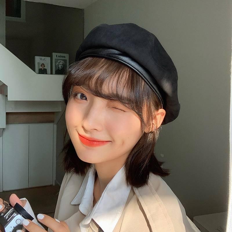 Designer Faux Suede Beret Hat for Women Fall Winter French PU Band Barrette Cap Flat Top Painter Octagonal Hats Brimless, Black
Designer Faux Suede Beret Hat for Women Fall Winter French PU Band Barrette Cap Flat Top Painter Octagonal Hats Brimless, Black