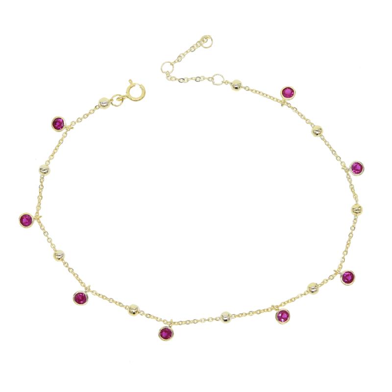 Girls Gold Color Tiny Red Cz Charm Dainty Anklet Chain Mulit Adjust 21+5cm Delicate Graceful Anklet for Women Fine Jewelry 925
Girls Gold Color Tiny Red Cz Charm Dainty Anklet Chain Mulit Adjust 21+5cm Delicate Graceful Anklet for Women Fine Jewelry 925