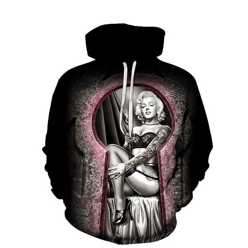 Couple Spring and Autumn Marilyn 3d Digital Printing Fashion Hooded Loose Sweater Baseball Suit, Custom drawing
Couple Spring and Autumn Marilyn 3d Digital Printing Fashion Hooded Loose Sweater Baseball Suit, Custom drawing